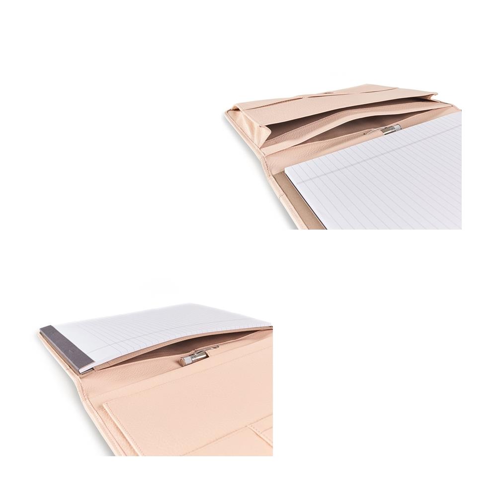 गुलाबी बिफल्ड पु चमड़ा दस्तावेज़ पोर्टफोलियो -5 Pink Bifold PU Leather Document Portfolio-5