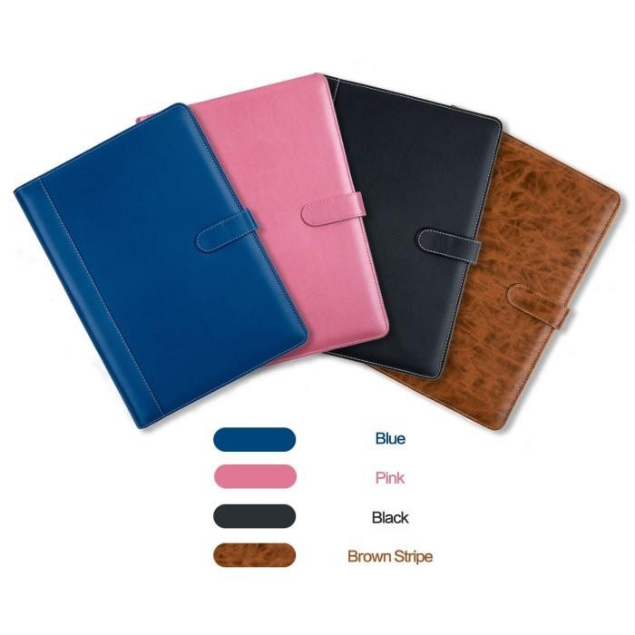 Blue A4 PU Leather Presentation Folder