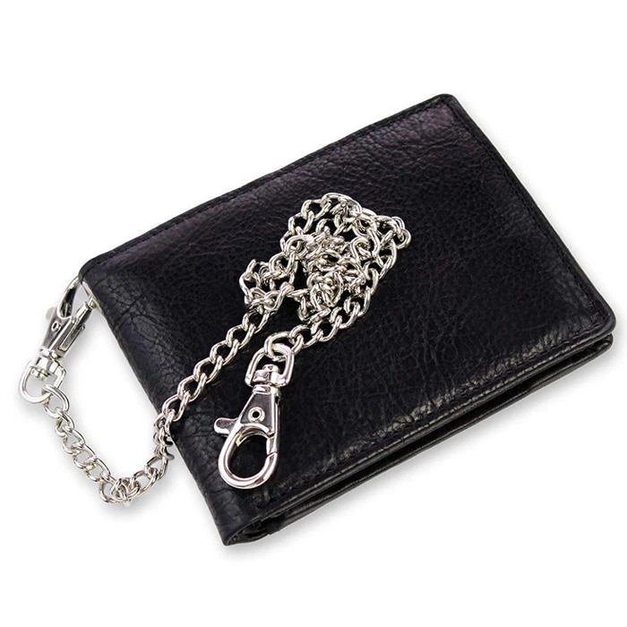 Classic Bifold Leather Biker Men Wallet