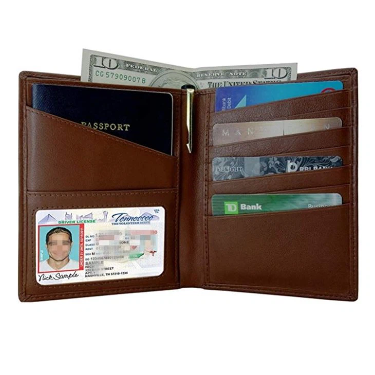 Faux Leather Passport Wallet