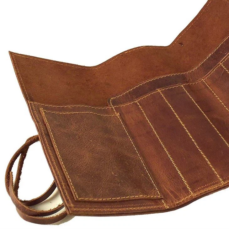 Genuine Leather Pencil Roll