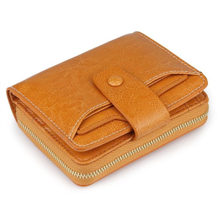 leather zip pouch